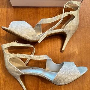 Dream Pairs Sparkling Silver Strappy Heels